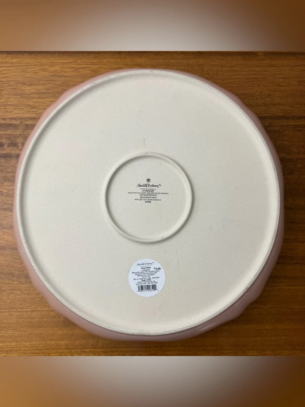 Hearth & Hand with MagnoliaScalloped Stoneware Shallow Serving Bowl 131oz/